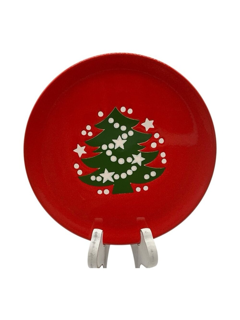 Waechtersbach Vintage Christmas Tree Dessert Salad Plate 7.5" Red West Germany